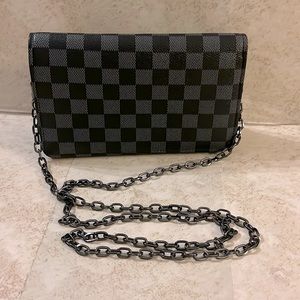 Checkered Daisy Rose crossbody bag